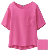 Thumbnail for your product : Uniqlo WOMEN Silk Half Sleeve T Blouse