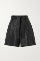 Thumbnail for your product : Vince Belted Leather Shorts - Black