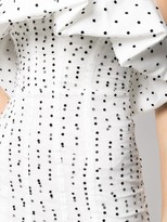 Thumbnail for your product : Self-Portrait Ruffled Sleeveless Polka Dot Dress