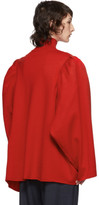 Thumbnail for your product : Balenciaga Red Wool Puffed Sleeves Turtleneck