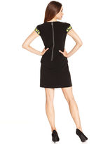 Thumbnail for your product : Kensie Dress, Short-Sleeve Scoop-Neck Rhinestone Peplum