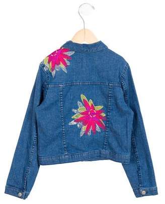 Junior Gaultier Girls' Denim Embroidered Jacket w/ Tags
