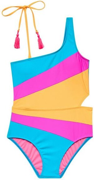 Beach Lingo Girls' Rays For Days One Piece Swimsuit 7 Multi