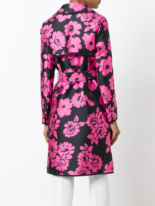 Milly floral print trench coat