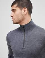 Thumbnail for your product : Paul Smith Merino Quarter Zip Jumper In Grey