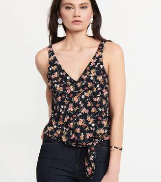 Dynamite Tank With Front Tie NAVY FLORAL