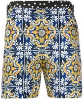 Thumbnail for your product : Dolce & Gabbana Maiolica print swim shorts