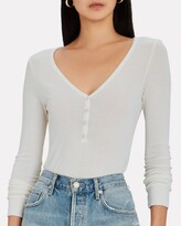 Thumbnail for your product : Enza Costa Rib Knit Henley Top