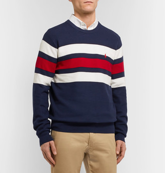 Polo Ralph Lauren Striped Supima Cotton Sweater - Men - Blue