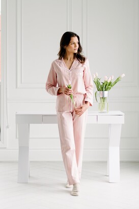 KIP. Sleepwear - Premium Cotton Pajama Set In Soft Rose