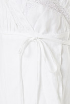 Thumbnail for your product : Reformation Daria Lace-trimmed Linen Maxi Wrap Dress