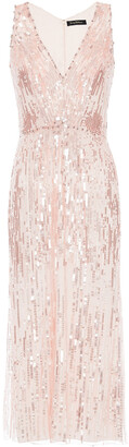 Jenny Packham Evia Embellished Tulle Midi Dress