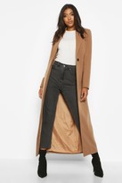 Thumbnail for your product : boohoo Tall Full Length Wool Look Coat