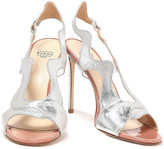Thumbnail for your product : Francesco Russo Pvc-trimmed Metallic Karung Sandals