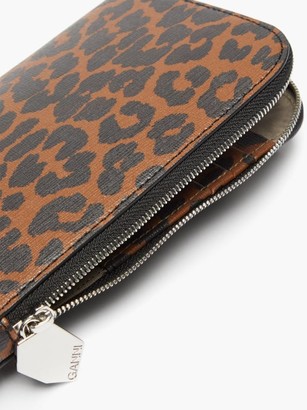 Ganni Leopard-print Leather Cross-body Pouch - Leopard