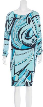 Emilio Pucci Abstract Print Long Sleeve Dress