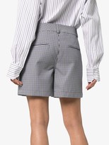 Thumbnail for your product : Plan C White Houndstooth Print Tailored Shorts