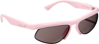 Shop BOTTEGA VENETA Cone wraparound sunglasses by Lirisリリス