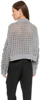 Thumbnail for your product : 3.1 Phillip Lim Popcorn Cable Crop Pullover