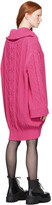 Thumbnail for your product : we11done Pink Cable Knit '11' Sweater Dress