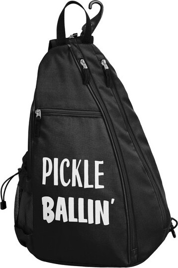 Sweet Jojo Designs SweetJojoDesignsNeutralPickleballBagSlingBackpackPickleBallin'Black