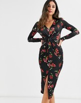 Thumbnail for your product : UNIQUE21 floral gathered front dress