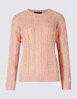Thumbnail for your product : Marks and Spencer PETITE Cotton Blend Textured Jumper