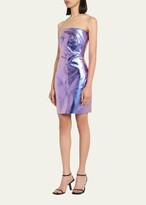 Thumbnail for your product : Rick Owens Iridescent Strapless Mini Dress