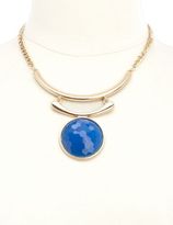 Thumbnail for your product : Charlotte Russe Faceted Stone & Crescent Statement Necklace