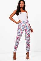 Thumbnail for your product : boohoo Floral Skinny Stretch Trousers