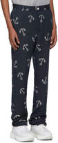 Thumbnail for your product : Thom Browne Navy Chino Unconstructed Trousers