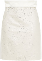 Thumbnail for your product : Just Cavalli Satin-trimmed Sequined Mesh Mini Skirt