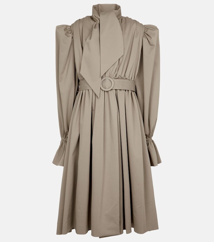 Balenciaga Cotton gabardine trench coat dress