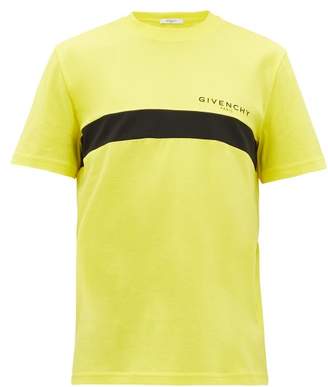 Givenchy Logo-print Cotton-jersey T-shirt - Mens - Yellow