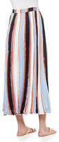 Thumbnail for your product : Elle Sasson Koa Pleated Striped Chiffon Skirt