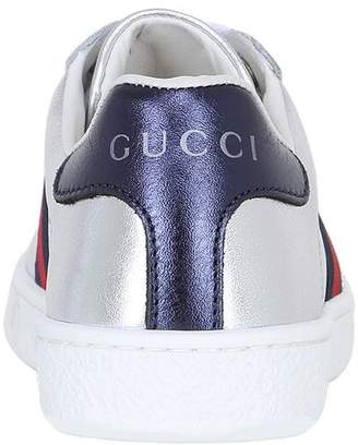 Gucci Metallic Leather Lace-up Sneakers