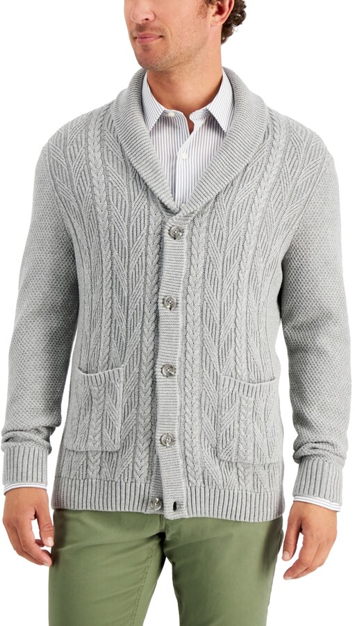 Club Room Men's Chunky Shawl Collar Cardigan, Created for Macy's - ShopStyle