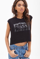 Thumbnail for your product : Forever 21 bossy graphic muscle tee