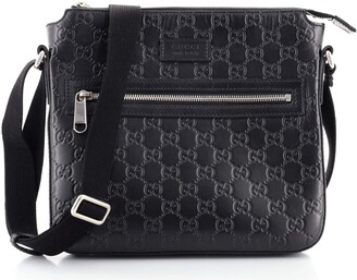 Gucci Signature Zip Messenger Bag Guccissima Leather Small - ShopStyle