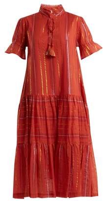 Apiece Apart Los Altos Striped Cotton Blend Dress - Womens - Red Stripe