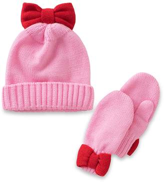 Kate Spade Girls' Bow Hat & Gloves Set - Little Kid