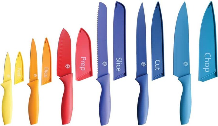MasterChef 12-Piece Stainless Steel Colored Kitchen Knife Set