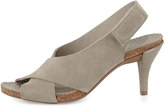 Thumbnail for your product : Pedro Garcia Mel Crisscross Low-Heel Suede Sandal