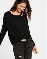Thumbnail for your product : Express one eleven slash neck off the shoulder sweatshirt