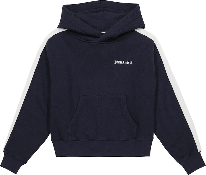 Palm Angels Kids Logo track cotton hoodie