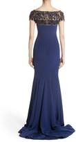 Thumbnail for your product : Marchesa Embellished Bodice Silk Mermaid Gown