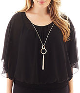 Thumbnail for your product : JCPenney BY AND BY by & by 3/4-Sleeve Smocked Necklace Top