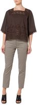 Thumbnail for your product : Max Mara Weekend CATONE short sleeve broderie cotton mix top