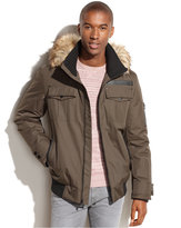 Thumbnail for your product : Sean John Hooded Faux-Fur-Trim Bomber Jacket