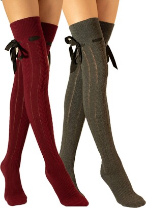 Molton Marley 2 Pack Over The Knee Thigh High Long Socks - ShopStyle